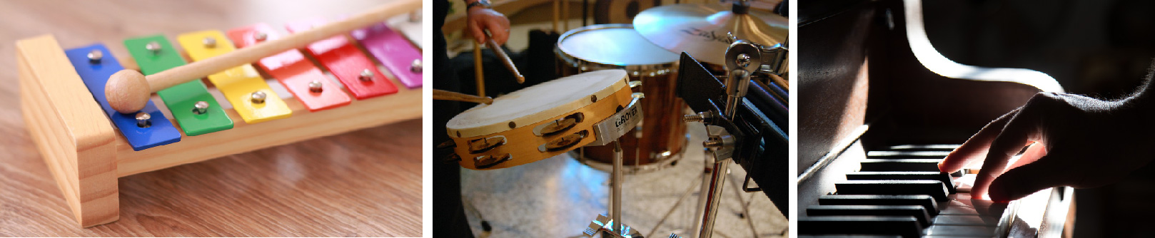 Trois instruments de percussion