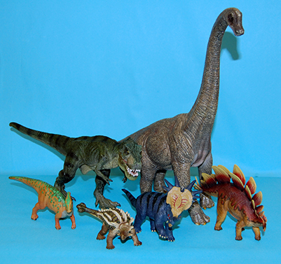 Modèle à échelle réduite de dinosaures