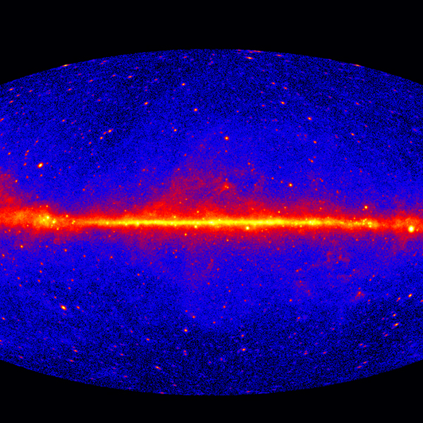 Image montre des rayons gamma émanant de la Voie lactée par le télescope spatial Fermi Gamma-ray 