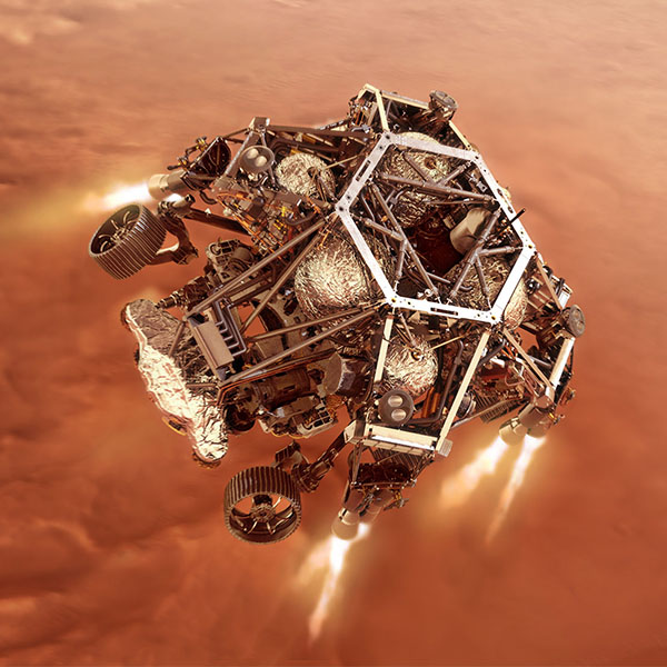 Atterrissage du robot Perseverance sur Mars (NASA)