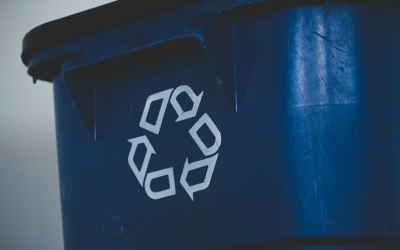 Bac de recyclage bleu