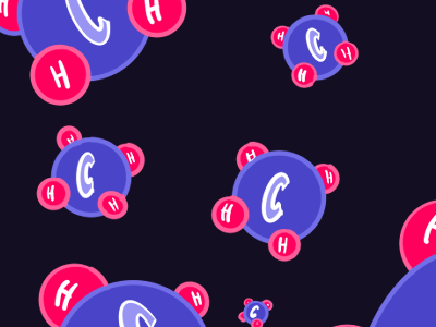 Illustration des molécules de méthane