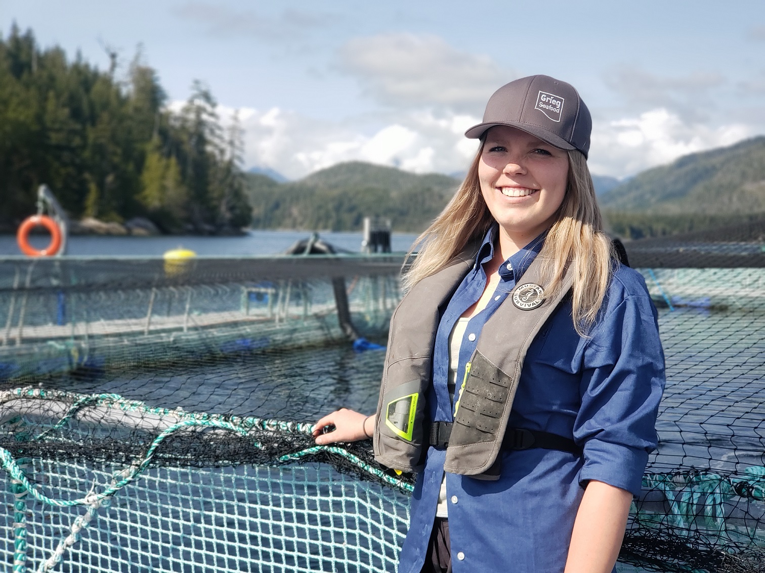 Kirstyn Nygren à la salmoniculture