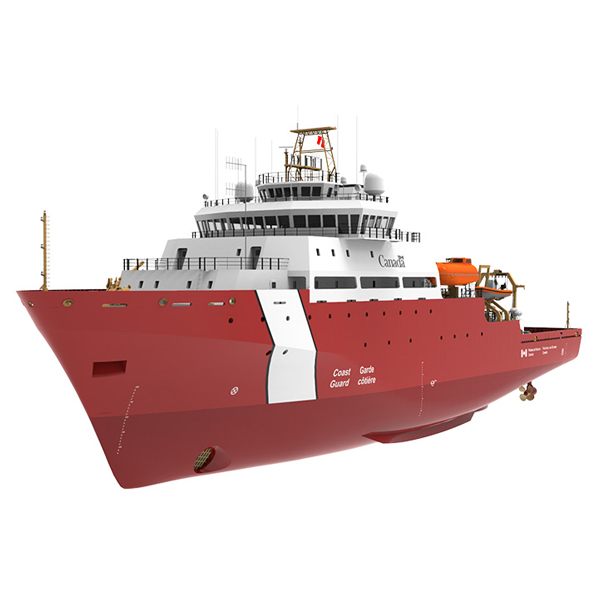Illustration 3D du navire hauturier de science océanographique