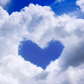 Heart in the clouds