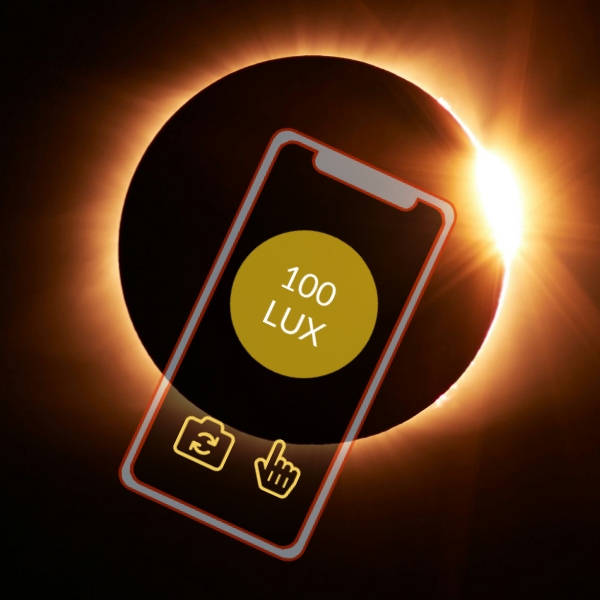 Luxmètre devant une éclipse solaire
