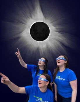 Des volontaires observent l'éclipse