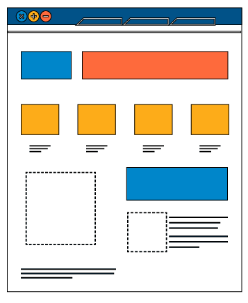 web page design layout illustration