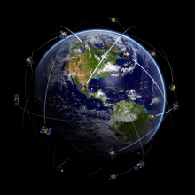 Satellites GPS en orbite autour de la Terre