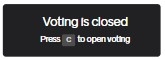 Voting is closed button