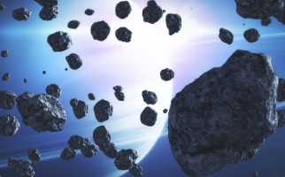Illustration d'astéroïdes