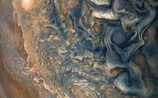 L’atmosphère de Jupiter vue de la sonde spatiale Juno de la NASA