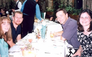 Lors du banquet des bénévoles en 2000