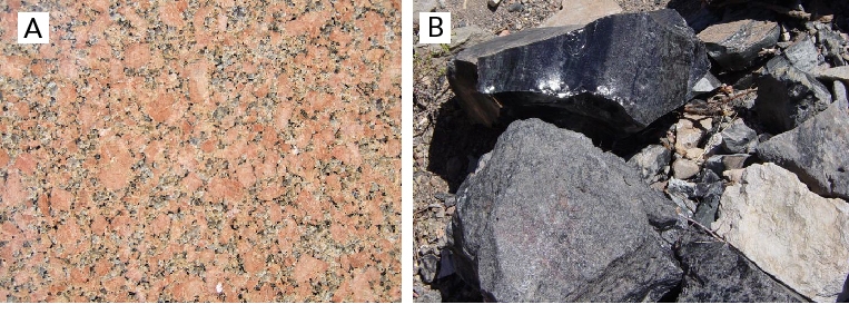 Granite and extrusive igneous rocks