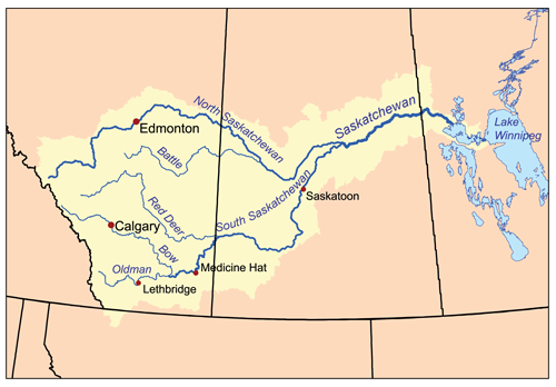 Le bassin hydrographique de la rivière Saskatchewan