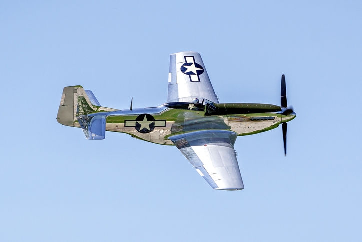 This P51 Mustang has little surface friction drag