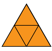 Triangle équilatéral composé de triangles équilatéraux