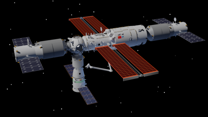 Artist’s drawing of the Tiangong Space Station from October, 2021