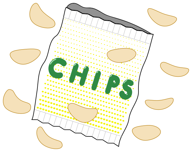 A bag of potato chips