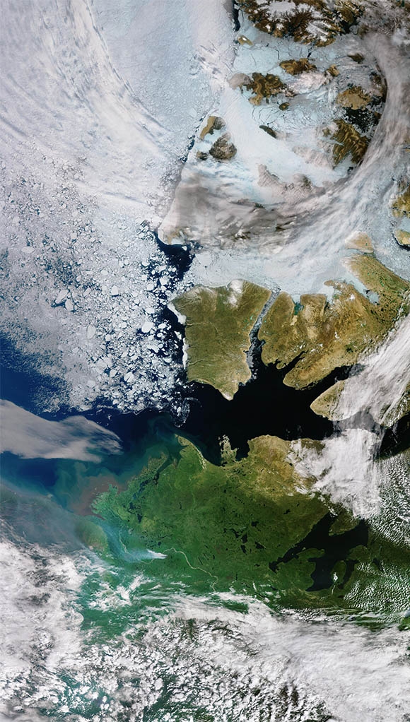 The Copernicus Sentinel-3 mission takes us over part of the Canadian Arctic Archipelago