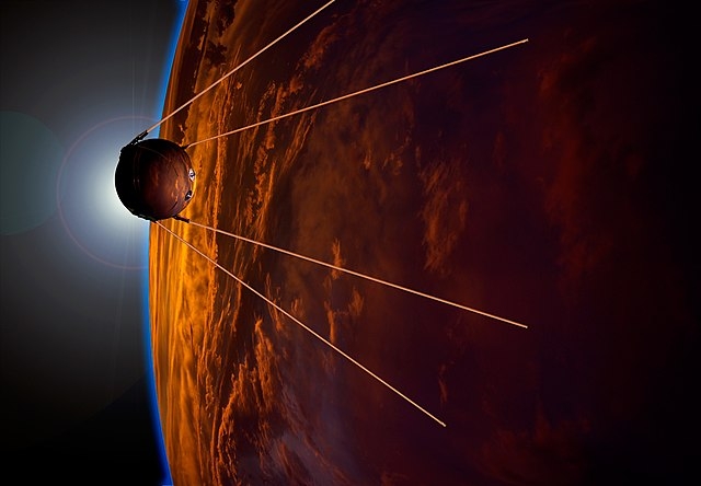 Artist’s impression of Sputnik in orbit