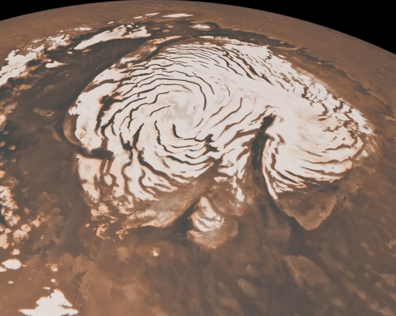 Calotte glaciaire sur Mars