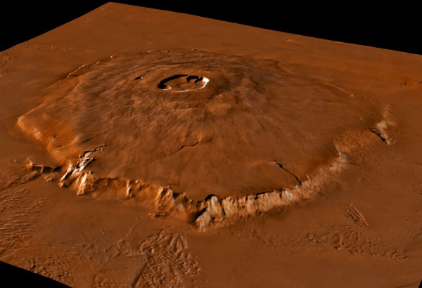 Image 3D de l’Olympus Mons