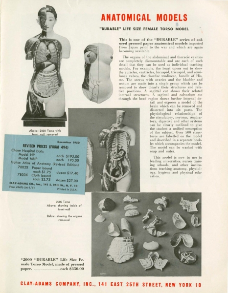 Page du catalogue de la société Clay-Adams