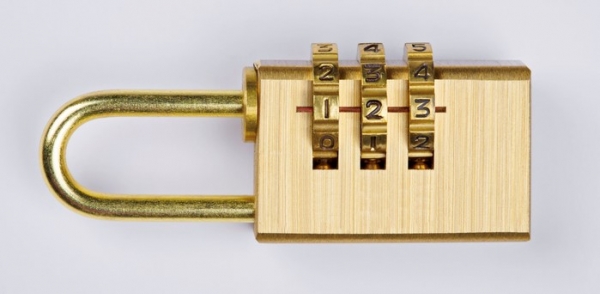 Lock with a three-digit number to unlock