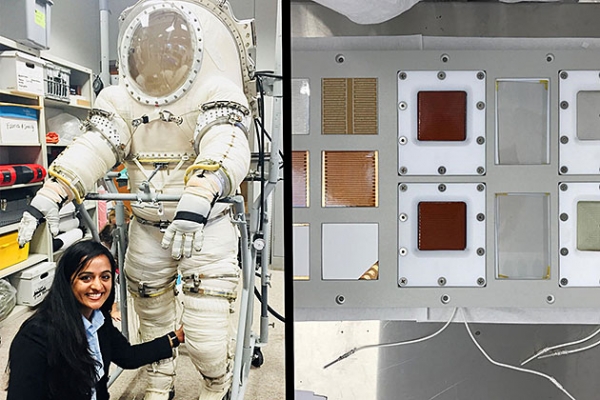 Spacesuit and test spacesuit fabric samples