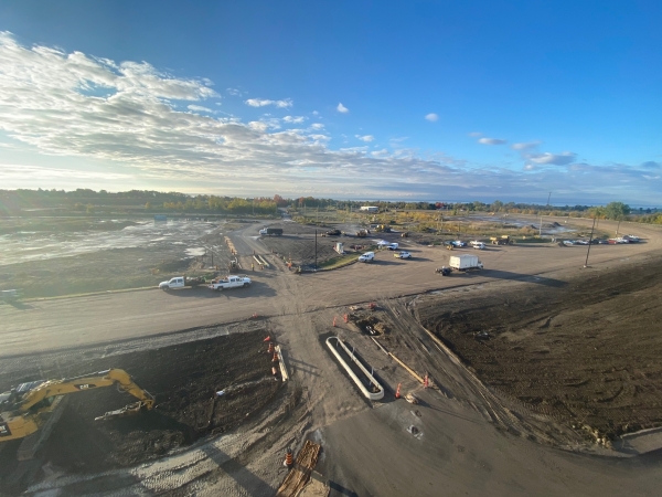 Construction de la nouvelle piste de technologie avancée de GM Canada, CTC McLaughlin, à Oshawa